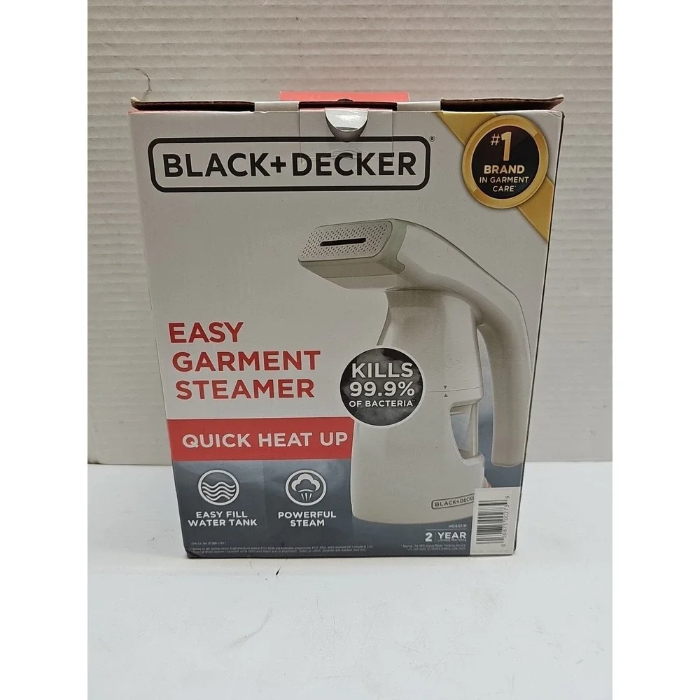 Black & Decker Easy Garment Steamer Quick Heat Up White BRAND NEW